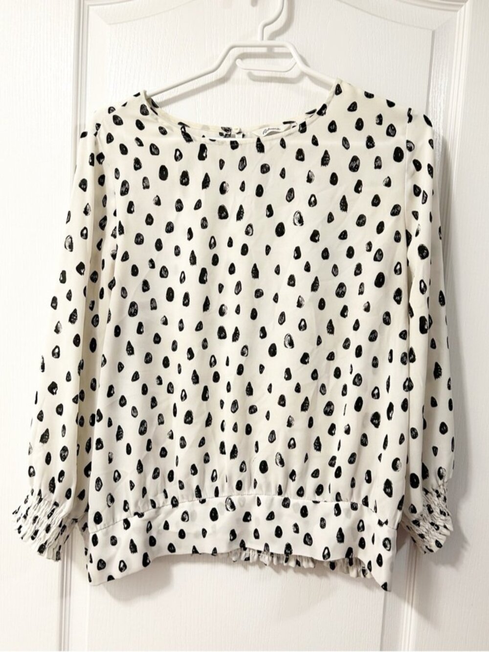 Reitmans Women’s Long Sleeve Polka Dot Blouse Size XL Business Casual Office